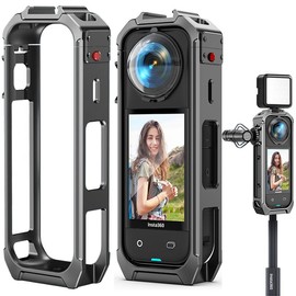 Insta 360 X5 Action Camera Cage Aluminum Alloy Frame Anti-Slip Camera Fixed Protection Accessory for Insta 360 X5