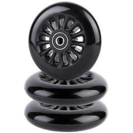 AOWISH Easy Roller Replacement Wheels w/Bearings ABEC-9 Compatible with Ez Roller Scooters Classic Drifter Junior Ride on Toy for Kids and Adults (Set of 3, Black)