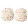 jojofuny 2 Rolls Multi Color Supple Crocheting Yarn Soft Worsted