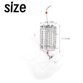 10-Loop Crab Trap, Stainless Steel Cylindrical Crab Snare for Dungeness, Rock and Blue Crab，Fishing Poles Partner（Includes Glove Crab Measuring Ruler and Water Drop Lead Pendants）