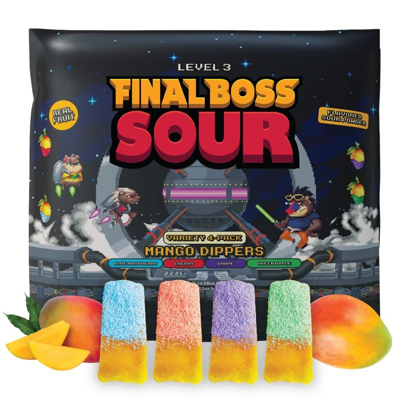 Final Boss Sour Mango Dippers – Real Fruit, Extreme Sour