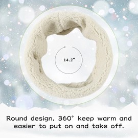 PEECABE Kids Scarf Winter Toddler Boy Girl Fleece Scarves Soft Baby Neck Warmer for 1-7 Years Old (1-7 Years, Beige)