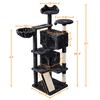 Topeakmart Topeakmart Multi-Level Cat Tree for Indoor Cats Cat Tree