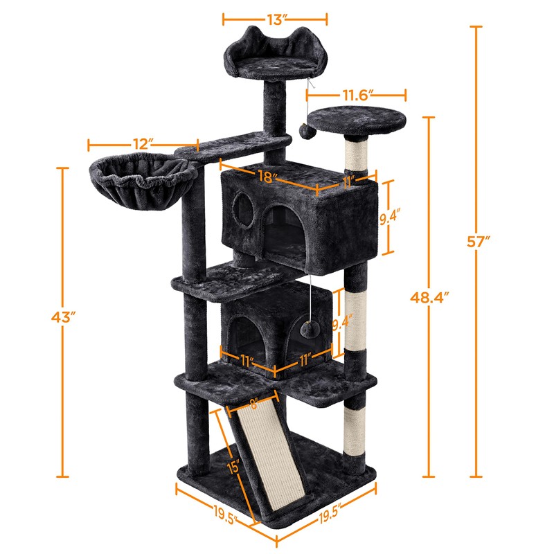 Topeakmart Topeakmart Multi-Level Cat Tree for Indoor Cats Cat Tree
