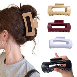 Cloud Claw Clips, 4PCS Soft & Flexible Cozy Claw Clip, Unsnappable Silicone Hair Clip for Women, Large Non-Slip Barrettes for Thin Thick Curly Hair