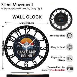 Bulk 40-Pack 25cm Iron Circular Wall Clock Set Silentsheet size: 10 inch, color: Black