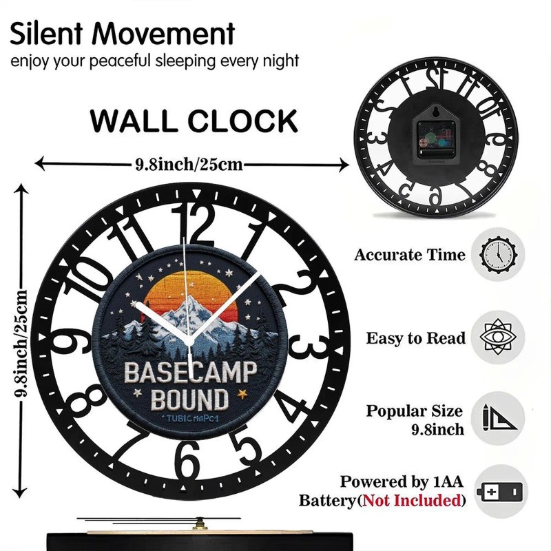 Bulk 40-Pack 25cm Iron Circular Wall Clock Set Silentsheet size: