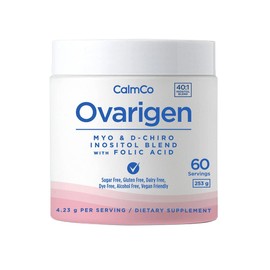 CalmCo Ovarigen Myo & D-Chiro Inositol Blend Powder – 40:1 Blend with Folic Acid, Help Manage PCOS Symptoms, Hormone Balance, and Natural Fertility Aid, 60 Servings