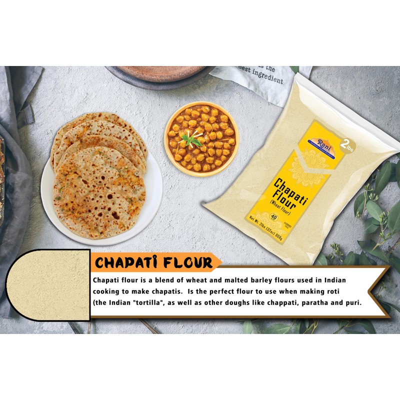 Rani Chapati Flour (100% Pure Whole Wheat Chakki Atta), For