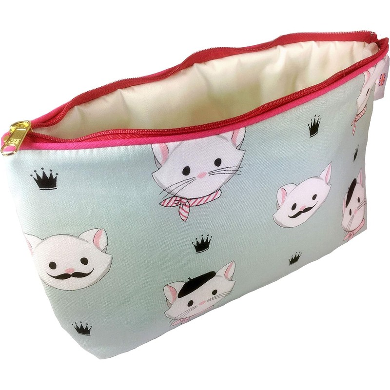 Kids Cotton Wash Bag - Cute Cats