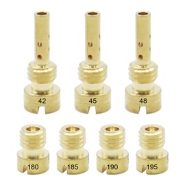 laffoonparts 7 Pcs 27490-04 Carburetor Main Slow Jet Kit, Replacement for Harley CV40 Softail 1988-2017, Replacement for Harley Touring 1988-2016 Sportster 1998-2021, Replaces 27465-04