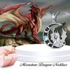 AXELUNA Dragon Necklace 925 Sterling Silver Moon Dragon Necklace Dragon