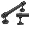 Amerdeco 10 Pack Matte Black Cabinet Pulls 3.75 Inch Hole