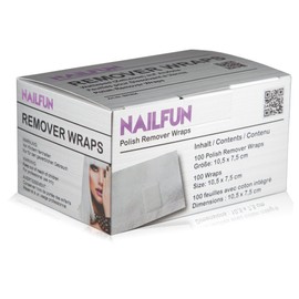 100 Polish Remover Wraps Pads - Tool for Easy Removal of UV Polish or Nail Polish