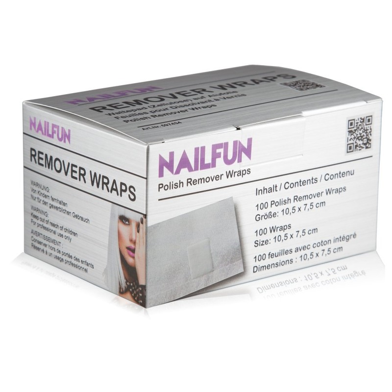 100 Polish Remover Wraps Pads - Tool for Easy Removal