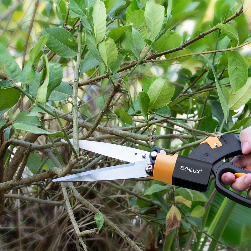 SZHLUX Grass Shears 360-Degree Swivel Blades, Ultra-Sharp Grass Cutter with