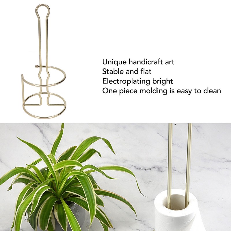 Tissue Reserve Holder Electroplating Bright Vertical Style Gold Iron Easy