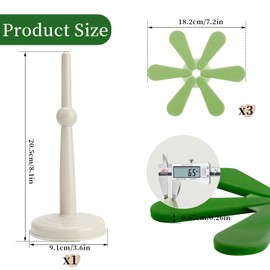 Trivets for Hot Pots and Pans, Set of 3 Silicone Tree Coasters, Trivets for Hot Dishes, Office Desk, Restaurant Cafe Coaster or Decoration, Heat-Insulating, Folding(Green)