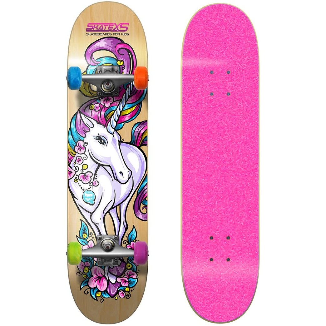 SkateXS Beginner Unicorn Girls Skateboard