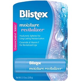 Blistex Bálsamo labial revitalizador de humedad, ceramida y vitamina F y fórmula hialurónica, 0.13 onzas, paquete de 2