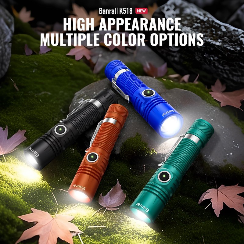 Banral Rechargeable Tactical Flashlights, High Lumens Small Mini USB-C LED