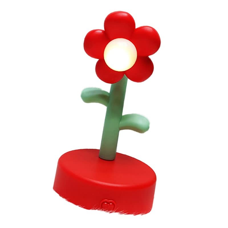 Mini LED Desk Lamp, Cute Flower Table Lamp, LED Night