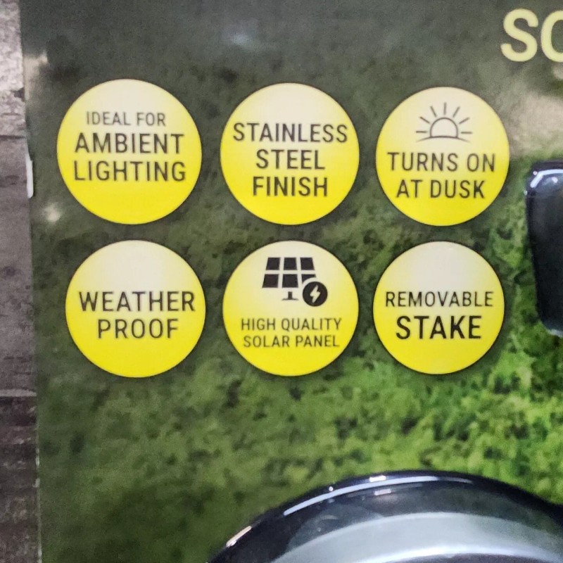 LUMINAR Solar LED IN-Ground DISK Lights 4 Pk Low Profile