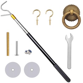 Attic Pull-Down Hook, Designed As A Replacement for The Attic Pull-Down Cord in The Attic Ladder Pull-Down System Kit, Featuring A 60-Inch Telescoping Rod and A Vintage Copper Door Ring