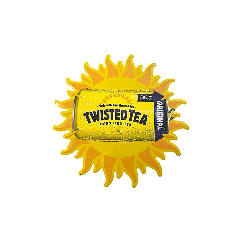 Twisted Tea Hard Iced Tea Sunshine Metal Tin Tacker Sign