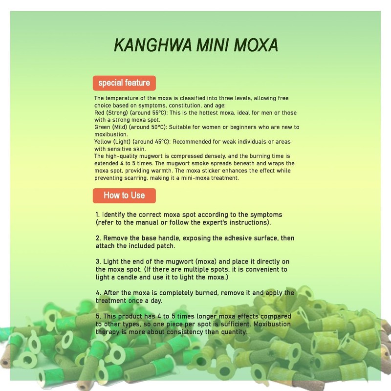 Minecook Kanghwa Mini Moxa, Herb Stick Roll_180 pcs per Box