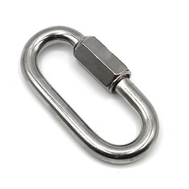 HEAVYTOOL Chain Quick Release M5 Chains Emergency Link Stainless Steel V4A AISI 316 Stainless Steel (Pack of 2) Lobster Clasp Chain Connector Chain Quick Release Link Chain Link