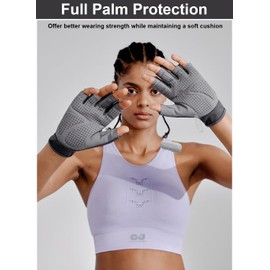 Workout Gloves for Women & Men, Anti-Slip Fingerless Gloves for Weightlifting, Mens Workout Gloves Gym Gloves Fitness Gloves (Pink, Small)