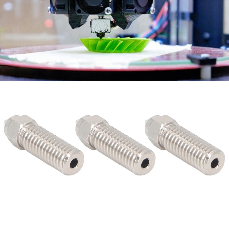 3 Pcs 0.4mm Nozzle M6 Thread High Thermal Conductivity Cr