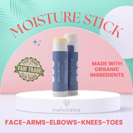 Melabebe Hydrating Moisturizer Stick for Skin - Cocoa Butter Lip Balm For Skin Care & Vitamin E Stick for Chapped Lips & Skin, Cocoa Butter Sticks, Travel Size Lip Balm Solid Lotion Sticks - 1pc