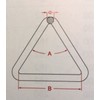 US STAINLESS 5 Pieces Stainless Steel 316 Triangle Ring Welded