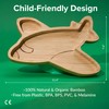 Bamboo Divided Suction Plate Baby - Strong Suction Toddler Plates