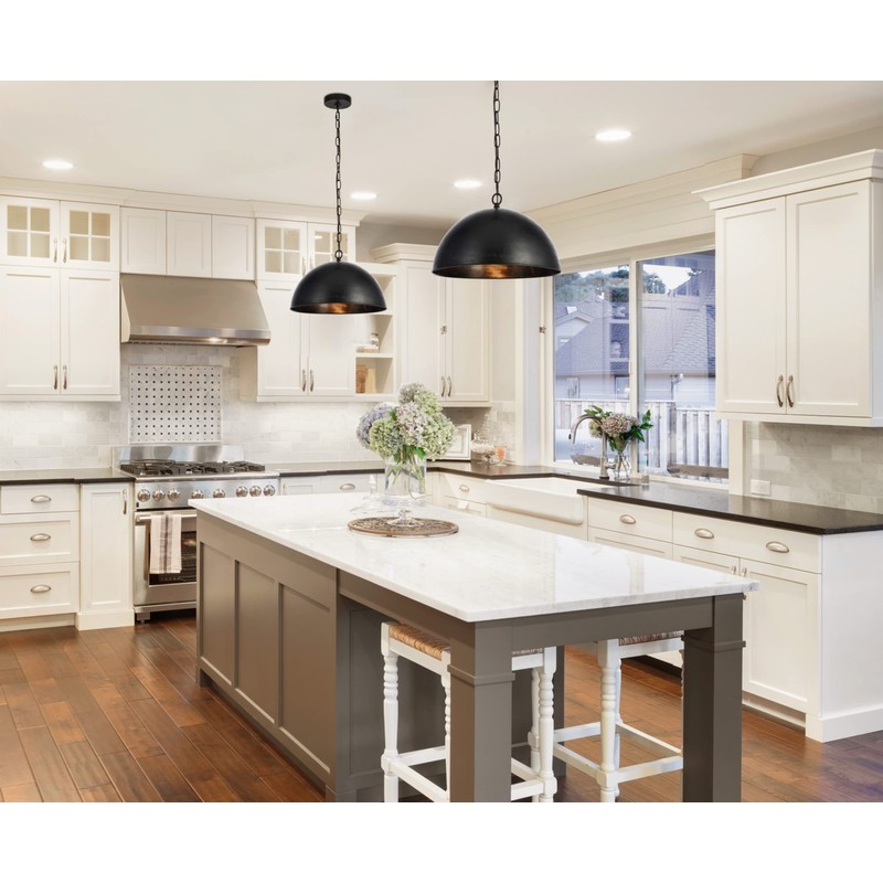 Elegant Lighting Living District Merce 1-Light Transitional Metal Pendant in