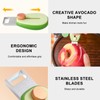 2PCS Mini Avocado-Shaped Fruit Peelers - Compact Retractable Stainless Steel