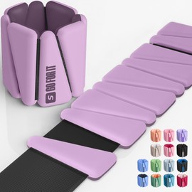 SPORTBIT Wrist and Ankle Weights for Women - Set of 2 (1lb Each) Wearable Ankle & Wrist Weights - Leg & Arm Bands, Silicone Weighted Bracelets for Workout, Walking, Running, Yoga, Pilates