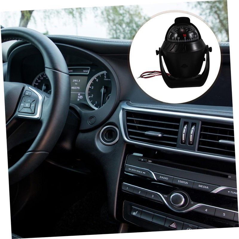 BUGUUYO Dashboard Compass with LED Night Navigation Light and Shockproof