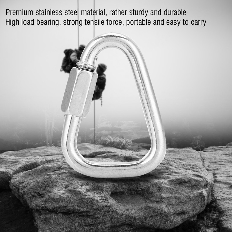 Durable Safe Quickdraw Carabiner Outdoor Stainless Steel Mellon Locks for