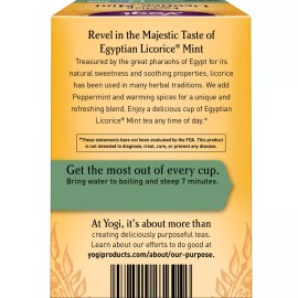 Yogi Organic Peppermint Licorice Tea 96 Count Caffeine Free Herbal Tea Bags