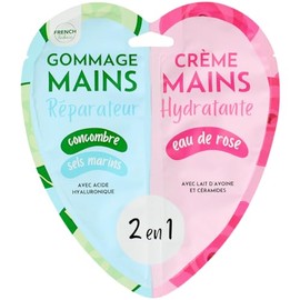 Feel Natural – Duo Peeling – Feuchtigkeitscreme für die Hände – Peeling – Reiniger – reinigt – intensive Pflege für die Haut – Gurke und Meersalz – 300 g