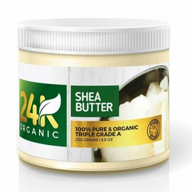 24K Organic Shea Butter Skin Nourishing, Moisturizing & Healing (8.8 Oz.)