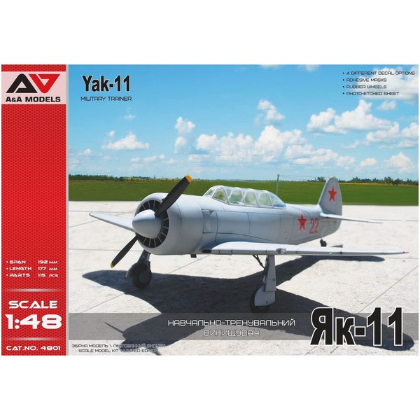 A & A Models aam4801 1/48 Glasnost Yak – 11 Military Double Seat Exercise Machine