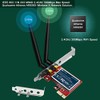Adaptador de Red inalámbrico PCIe de 2,4 GHz y 300