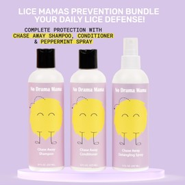 Lice Prevention Bundle – Natural Shampoo, Conditioner & Peppermint Spray for Kids & Families – Non-Toxic & Safe for All Ages