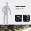 100Pcs HO Scale 1:100 White Model People Unpainted Train Figures
