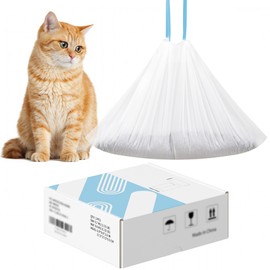 Greesum 45 Count Waste Bags for Automatic Self-Cleaning Litter Box, Replacement Cat Litter Box Liners, 3 Rolls Drawstring Trash Bags, 20 x 18 Inches (1 Pack/45 Counts)