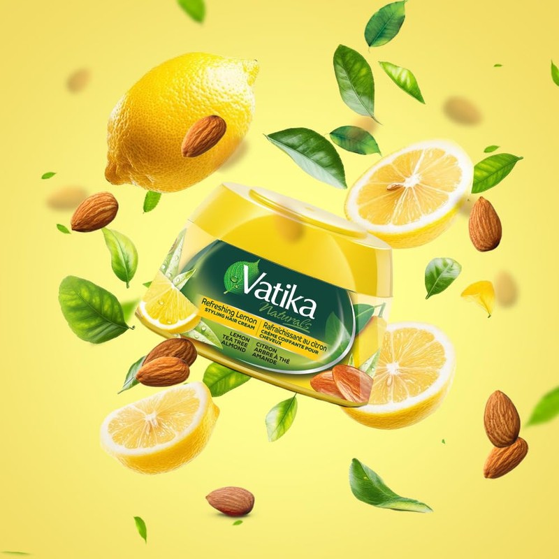 Vatika Naturals Hair Cream - Refreshing Lemon (210ml) | Enriched
